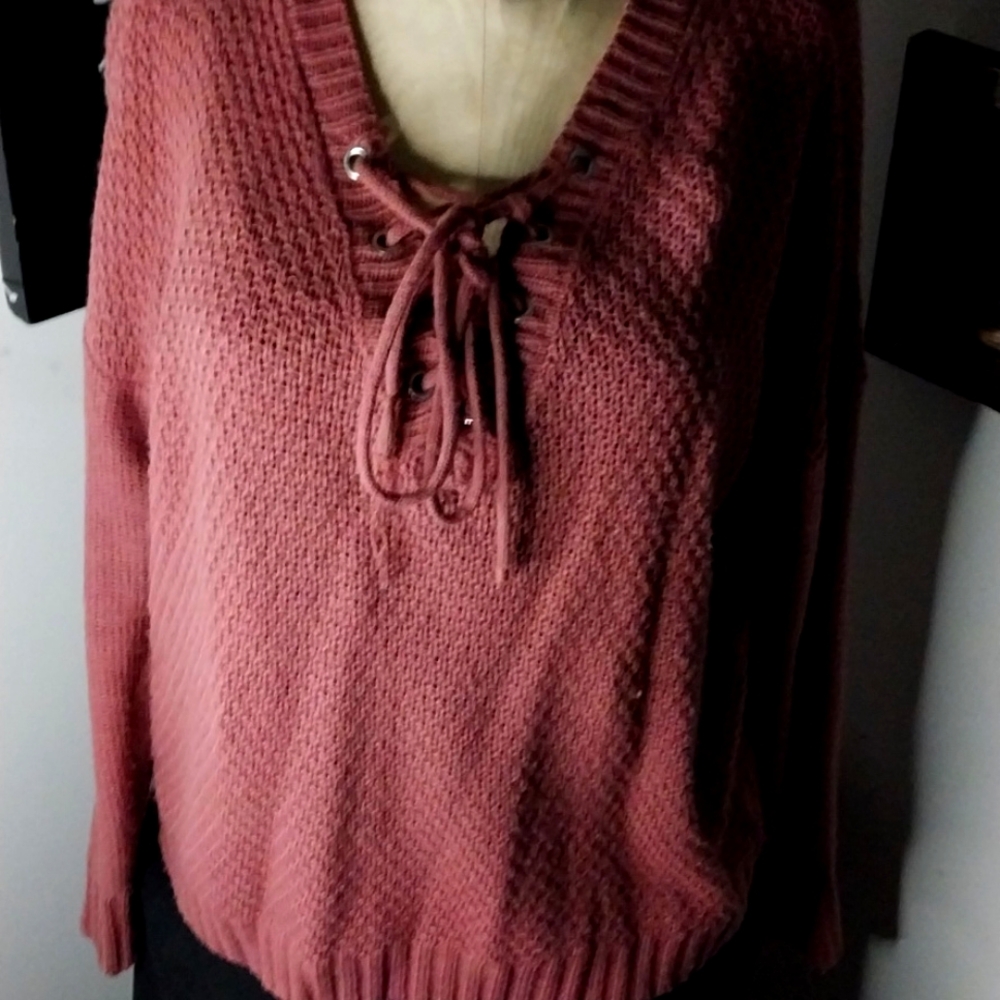 Rue 21 tie up fall sweater in perfect condition